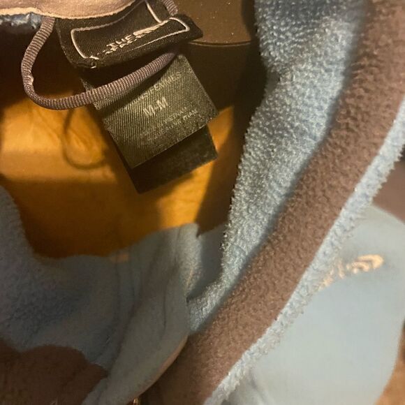 North Face Womens Medium Light Blue/ Gray Fleece Full ZIP Jacket - Picture 5 of 5